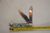1993 Bulldog Brand, Hammer Forged, Solingen Germany, Double Blade, Blue Col