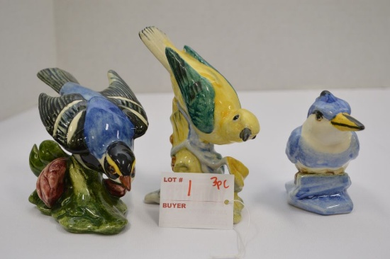 Group of 3 Stangl Pottery Birds