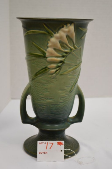 Fressia Vase 125-10 Green- Repaired Chip in Outer Lip