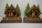 Pair of Chalet in the Woods Barometer/Thermometer w/ Man and Women,  - 50 D