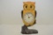Meiko Tokei Owl Clock w/ Motion Eyes, 8 1/2 