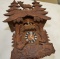 German Made Cuckoo Clock w/ Trees and Deer on Top and Hunter and Dog on Bot