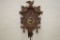 Cuckoo Clock, 2 Weights and Pendulum, Single Bird on Top, 13 1/2 x 12