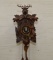 W. German Cuckoo Clock w/ Hanging Bird and Rabbit w/ Horn Around Fall, Pair