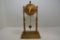 Pot Metal Gold Colored Bell Clock, Keywind and Pendulum by GCC, 10