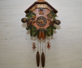 Multi Color Cuckoo Clock, Made in Germany, Swiss Style of Swinging Girls, 2