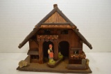 Thatched Roof Barometer Cottage, German Made