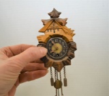Mini Key Wind Wall Clock w/ Pendulum, 4 1/2