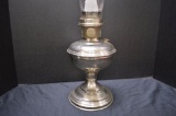 Metal Base Aladdin Model 11 Oil Lamp w/ Chimney
