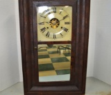 Seth Thomas Case Clock w/ Mirror on Bottom Door, Weights and Pendulum Insid