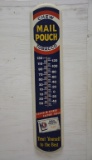 Vintage Mail Pouch Chew Tobacco Thermometer, Made in USA, 38 x 8