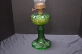 Green Invested Fan Pattern Oil Lamp