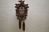 German Made Cuckoo Clock w/ Bird, 2 Weights, 11