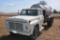 1967 White Colored Ford F600 Gas Truck with Large Stainless Steel Tank on Back,