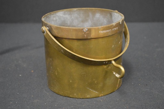 1 Solid Brass Scale Bucket, 5 inches in Diameter