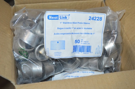 Heat Link 1” Stainless Steel Press Sleeve 50 per bag, 6 bags in box one (30