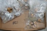 Red Brass Bushings 3/4x3/8 6 pieces, 1x3/4 15 pieces, 3/4x1/2 11 pieces, 1x