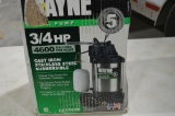 Wayne Sump Pump ¾ HP Cast Iron/Stainless Steel Submersible
