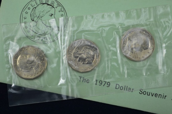 1979 Susan B Anthony Dollar Souvenir Set, All original packaging - Uncircul