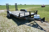 16 ft. Titan Trailer, bumper hitch with 12,000 lb. axles, fold-up ramps, go