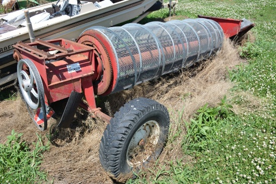 Portable Rotary Screen Seed Cleaner, Needs Motor, Older