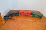 3 Cast Iron Train Cars, Modern