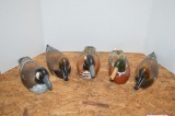 Group of 5 Wood Painted Ducks