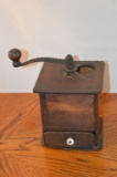 Tall Hand Crank Coffee Grinder - Missing Top