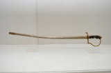 Brass Embelished Handle Sword w/ M 47 Stamped on Metal & Brass Sheath, No o
