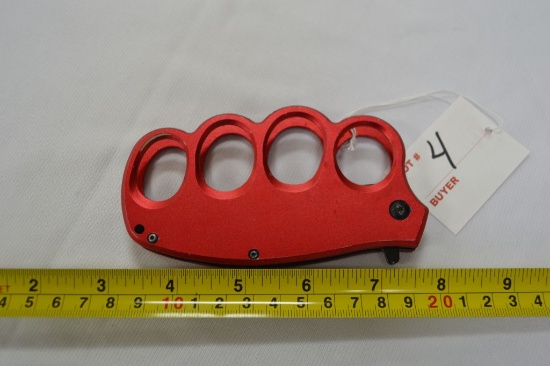 Knuckles Knife Used, Flip & Lock Blade, 4 ¾”