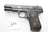 Colt .380 Cal., Hammerless, Semi-auto, S/N: 16356, Re-Blued, Bake-lite grip