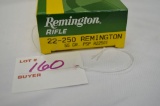 1 Full Box of Remington 22-250, 55 gr. PSP