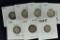 1900, 1903, 1904, 1905, 1906, 1907 & 1908-D Barber Dimes (7) Total Coins