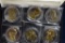Great American Presidents Collection, 6 Silver/Gold Tone Coins in Box