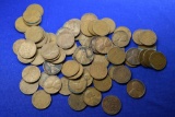 Group of 70 1930's Wheat Pennies - Circulated