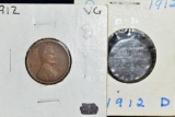 1912 & 1912-D Wheat Penny