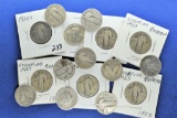 1925 - 1930, Standing Quarter (16) Total Coins