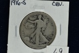 1916-S Walking Half Dollars