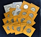 19 – 1950’s P &D Washington Quarters