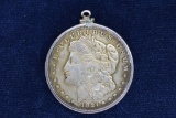 1921 Morgan Silver Dollar - w/ Bezel to Be Worn as Necklace