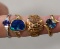 Group of 4 Rings, Some 14K and 925 Silver