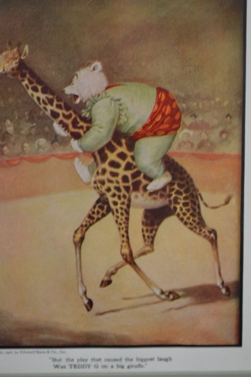 Matted Print of Roosevelt Bear "Big Giraffe"