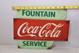 Vintage Looking Coca Cola Fountain Service Tin Sign