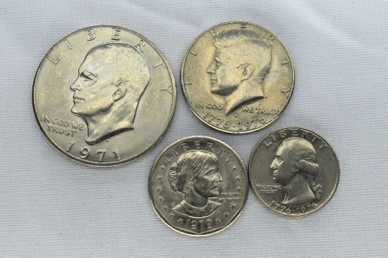 4 Assorted Years Coins