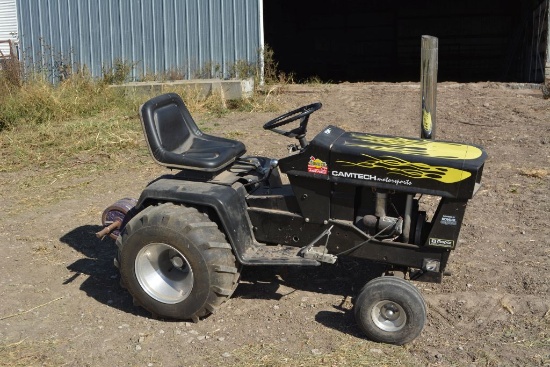 Black Lawn Pulling Tractor, Single Cylinder, Kohler Motor, Rear Weights, Ru