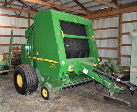 2014 John Deere 569 Round Baler, BRAND NEW, Mega Wide Plus, Cover Edge Net