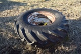 Pair of 16.9-26 Used Combine Tires and Rims, Off Of 715 Combine