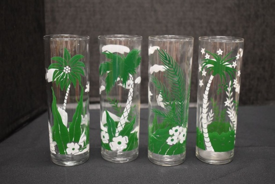 Swig Swag Group of 4 Outdoor Scene Tall Collins Glasses