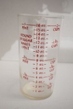 Glass Measuring Beaker w/Ounces and Cups