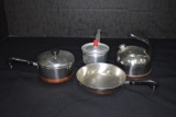 Small Set of Revere Ware Pots & Pans - Childs Set or Salesman Sample: Fry P